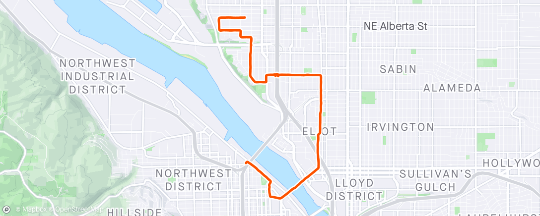 Map of the activity, Reverse Commute