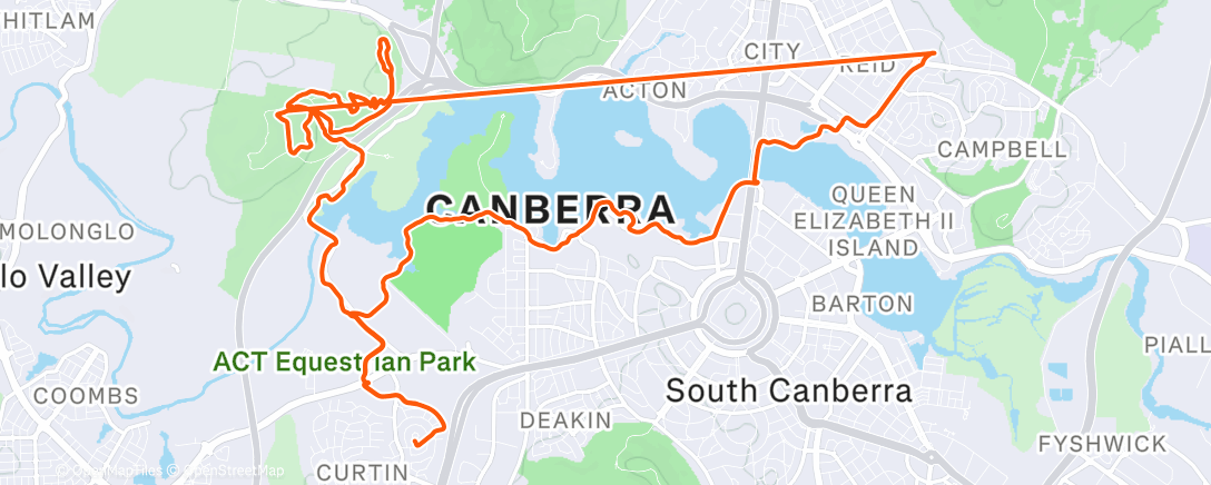 Map of the activity, Morning Run