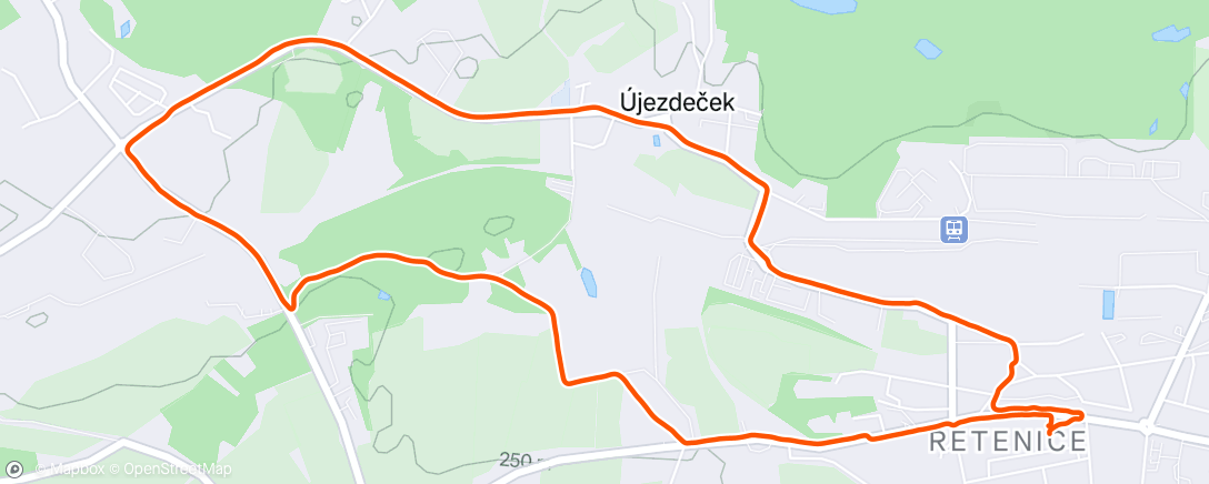 Map of the activity, Lunch Run