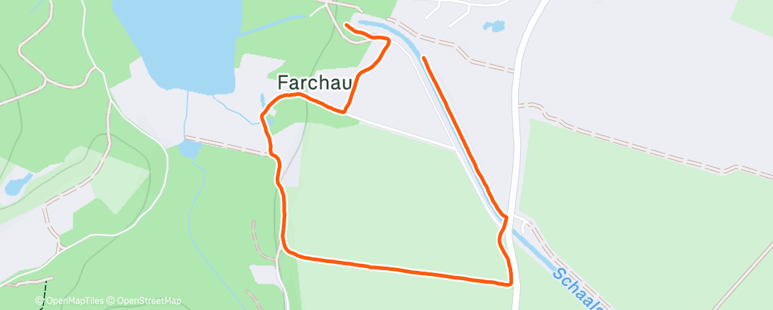 Map of the activity, Walking