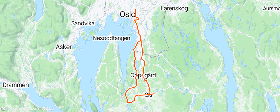 Map of the activity, Kort søndagstur