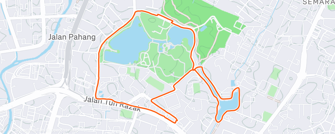 Map of the activity, Night Run