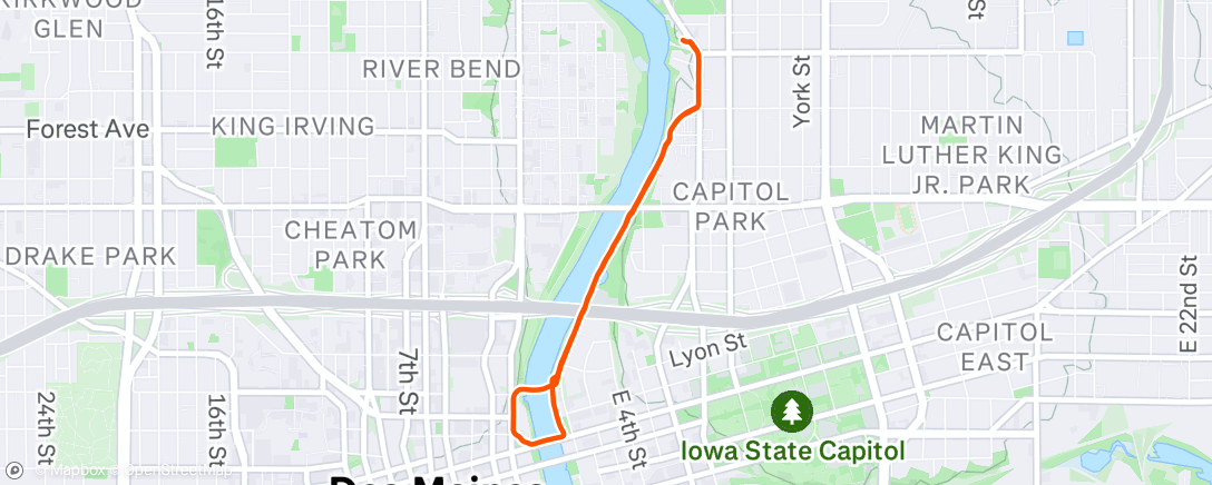 Map of the activity, Another chill run