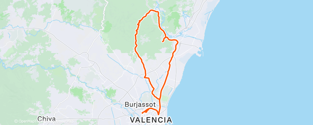 Map of the activity, Bicicleta de montaña matutina