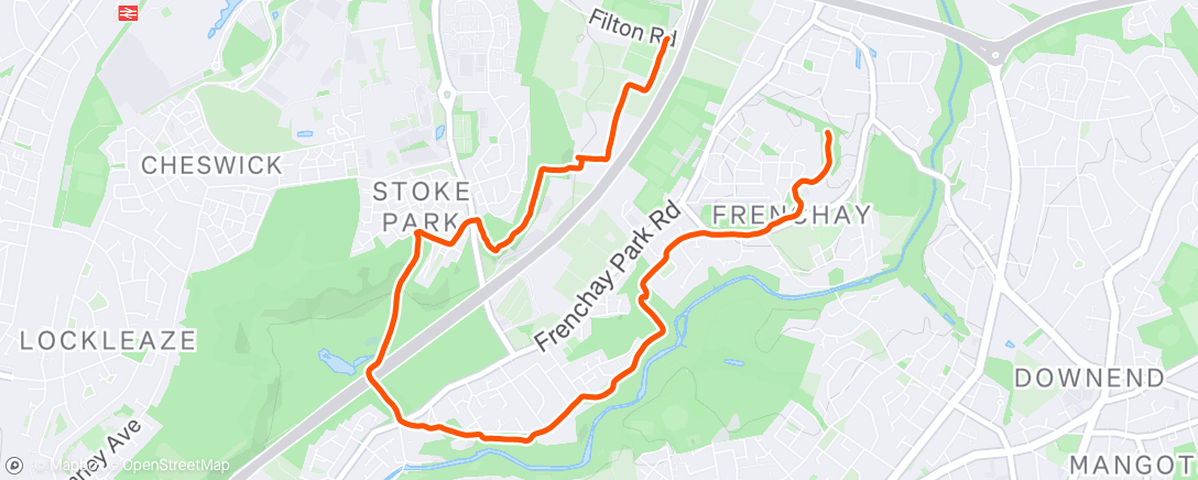 Map of the activity, Evening Trail Run