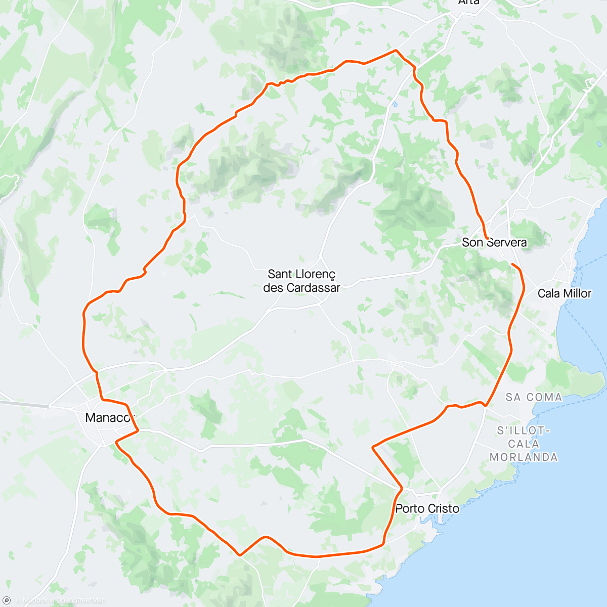 Mapa da atividade, Salida Carretera (20/04/2024)