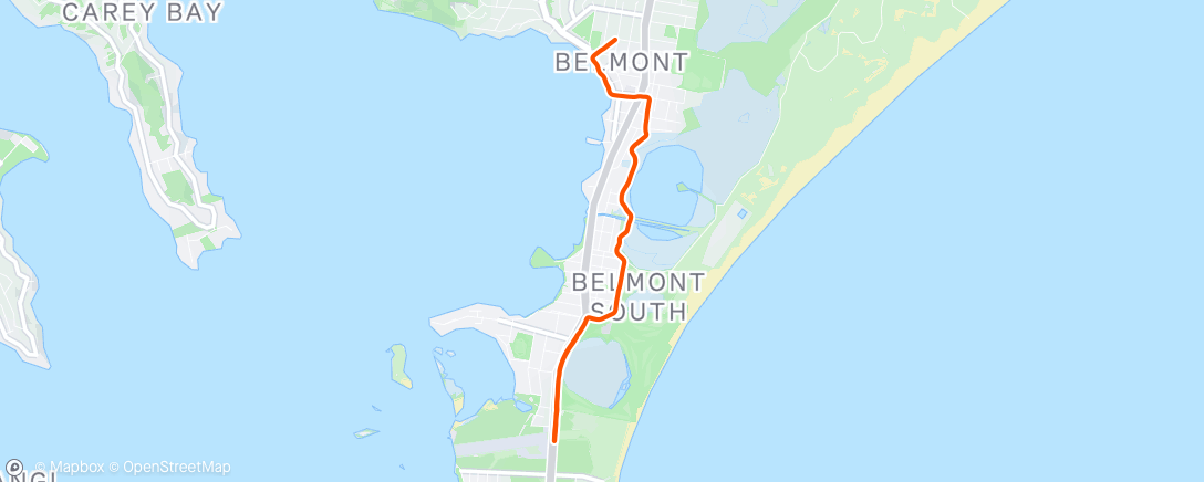 Map of the activity, Morning Run