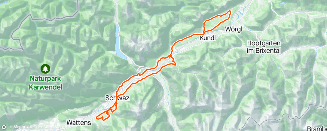 Map of the activity, Tour of the Alpes stage 3
