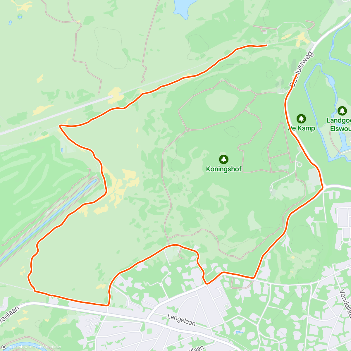Map of the activity, Rondje Betsie, in het wiel bij Jeroen en de honden