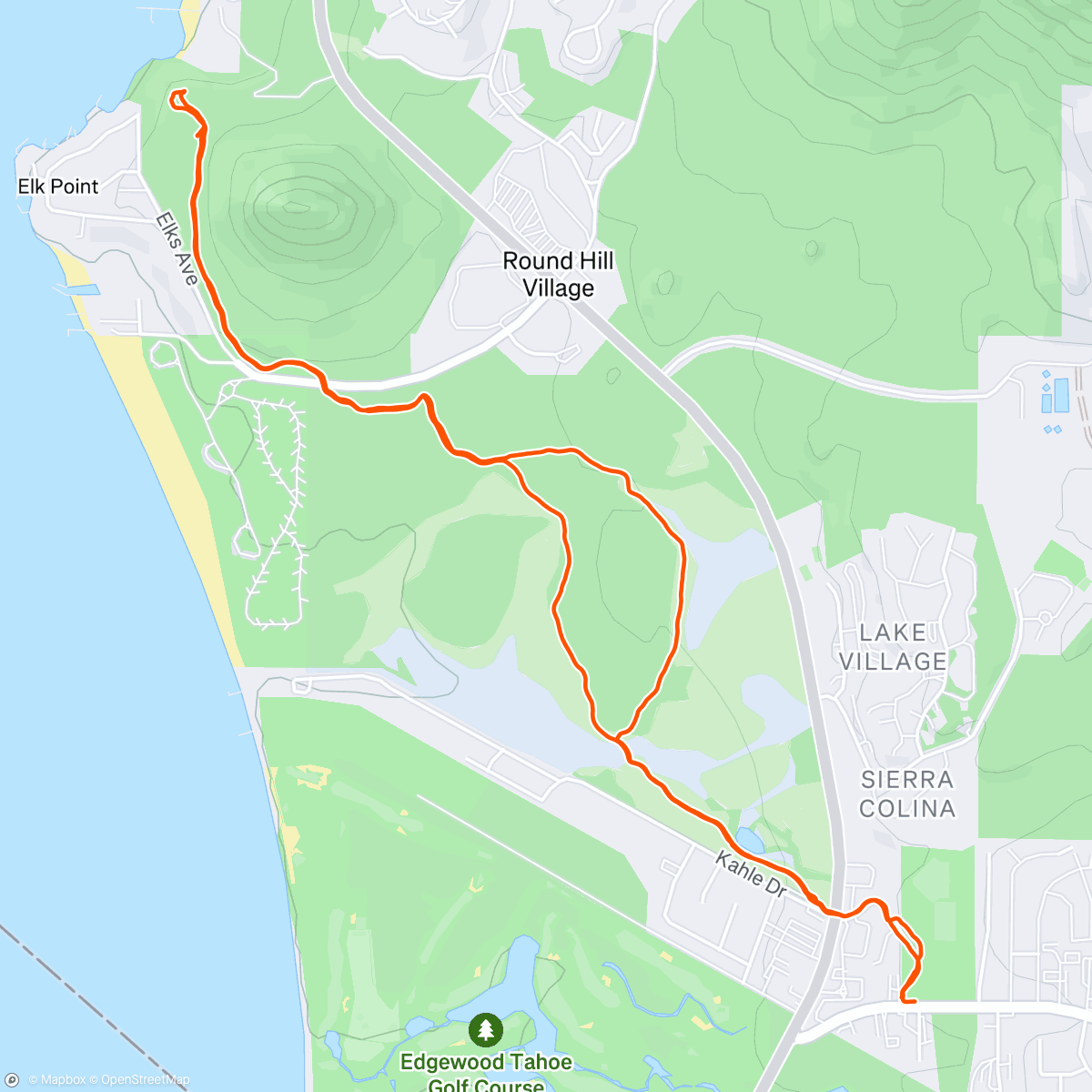 Map of the activity, Two days til Tahoe