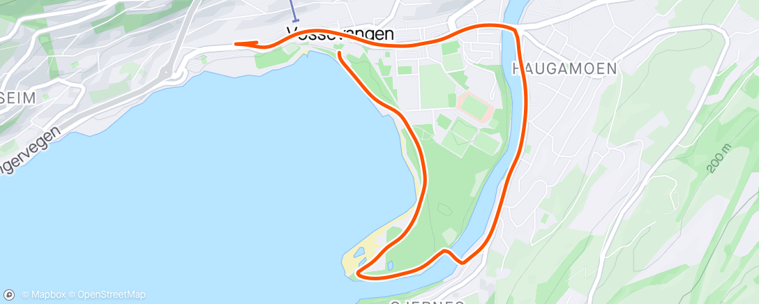 Map of the activity, Vangen