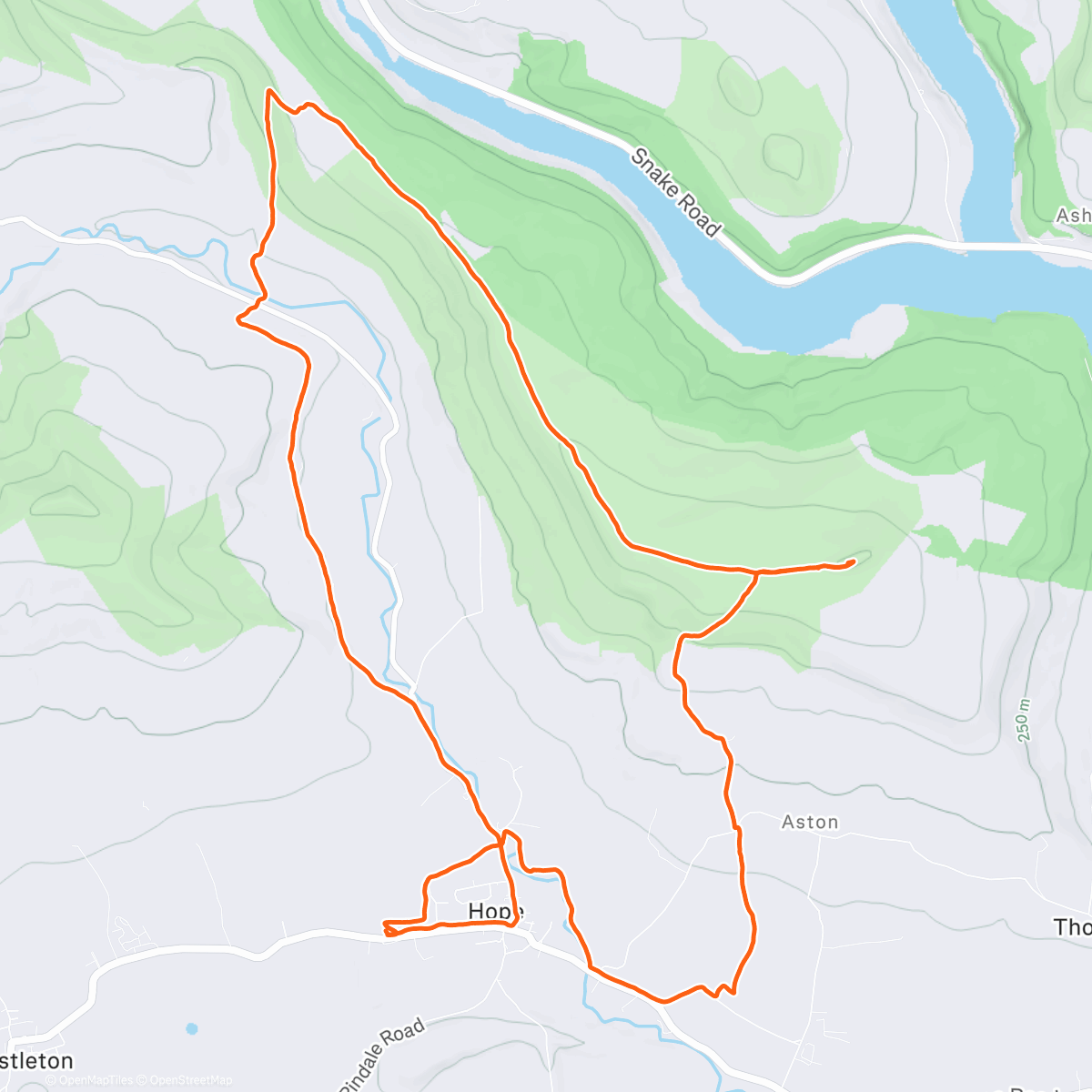 Карта физической активности (Afternoon Trail Run)