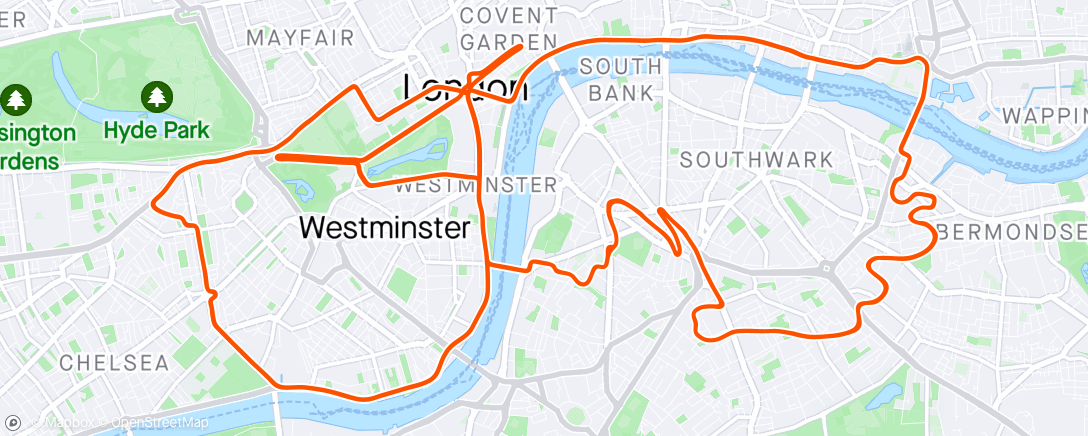 Map of the activity, Zwift - HiT "RS" in London