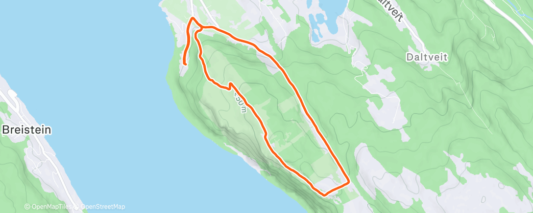Map of the activity, Morning Hike