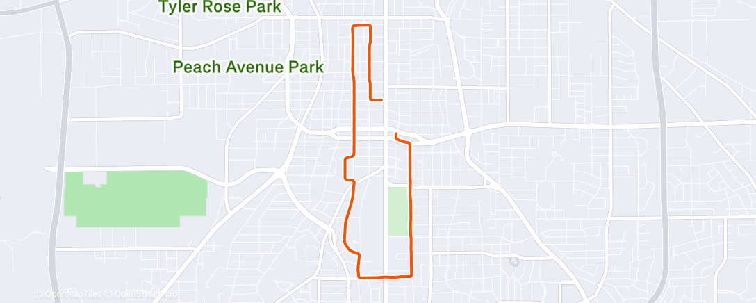 Map of the activity, Morning Run