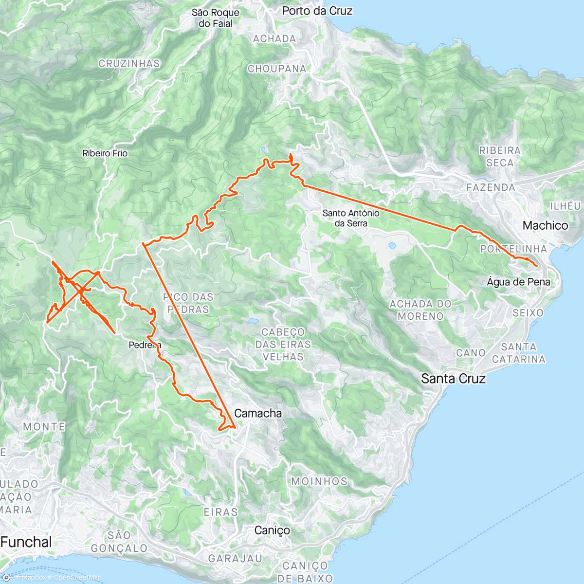 Map of the activity, Madeira Island Mountain Biking