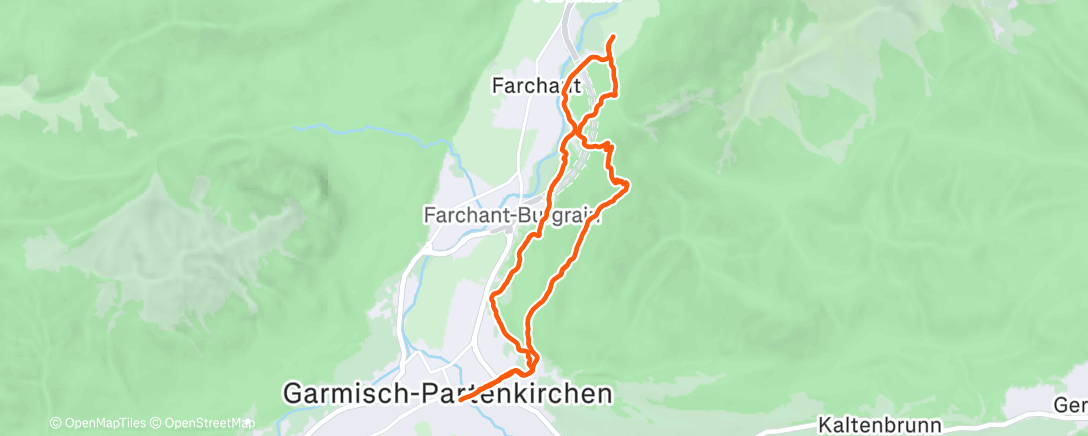 Map of the activity, Lauf am Nachmittag