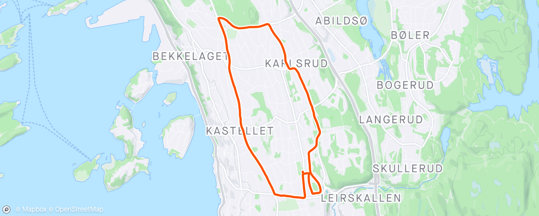 Map of the activity, Det jogges