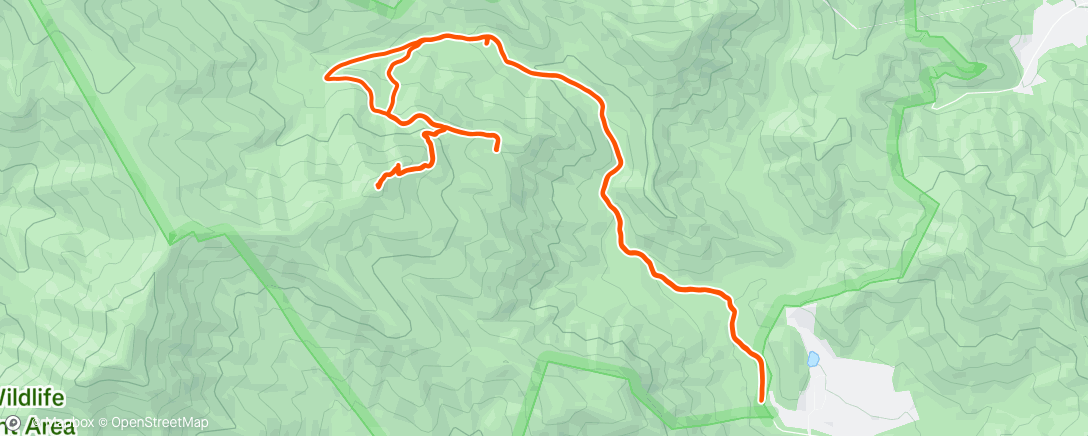 Map of the activity, Morning Hike