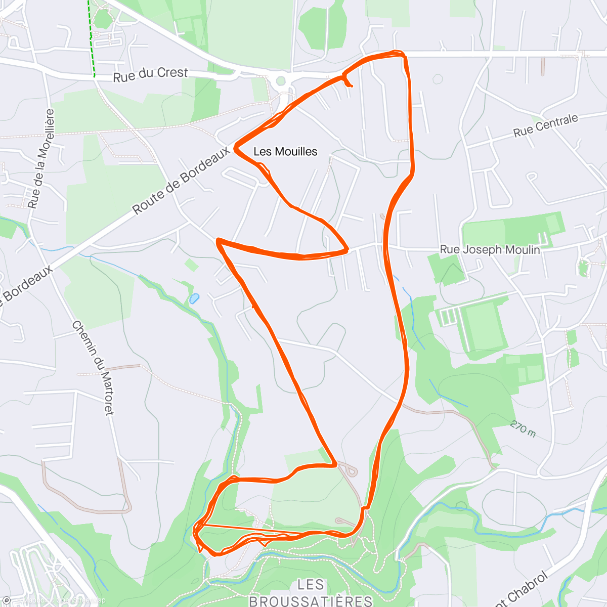 Map of the activity, Problème montre au final 31km