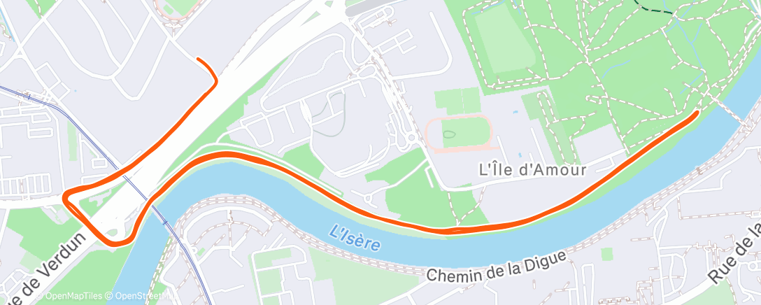 Map of the activity, Morning Run