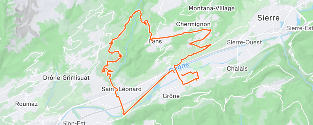 Map of the activity, Sortie vélo dans l'après-midi