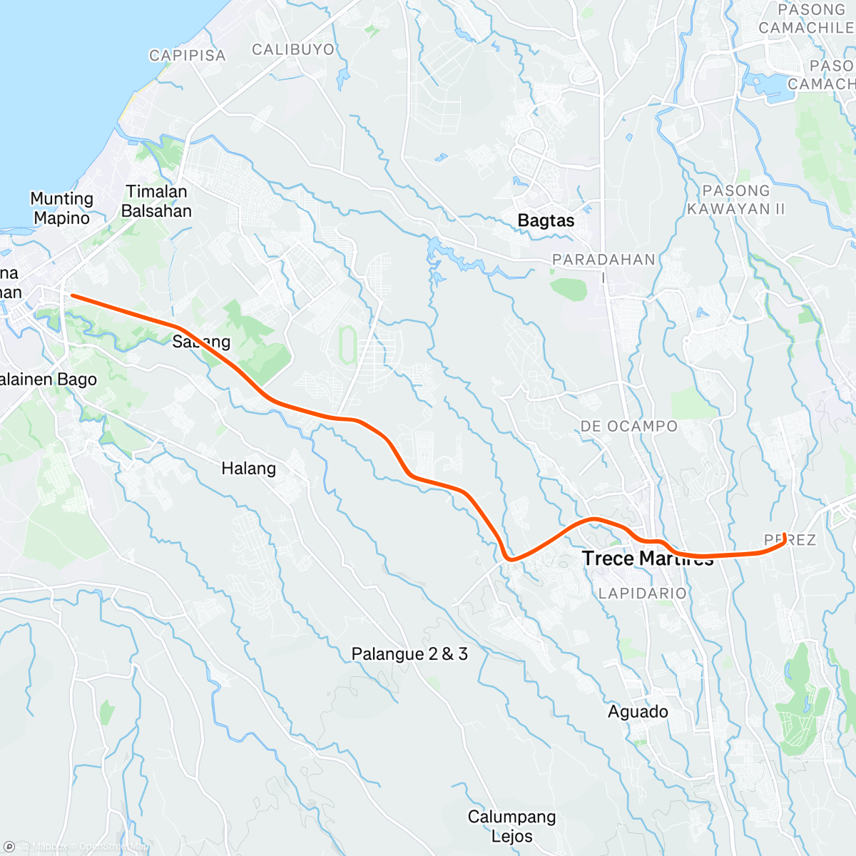 Map of the activity, Afternoon Ride