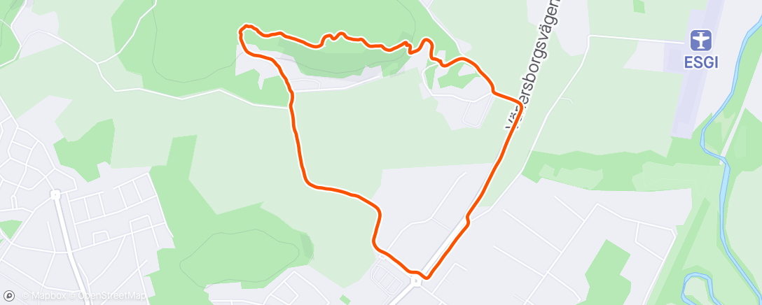 Map of the activity, Run