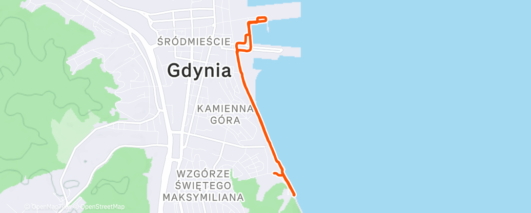 Map of the activity, Second day of Christmas run