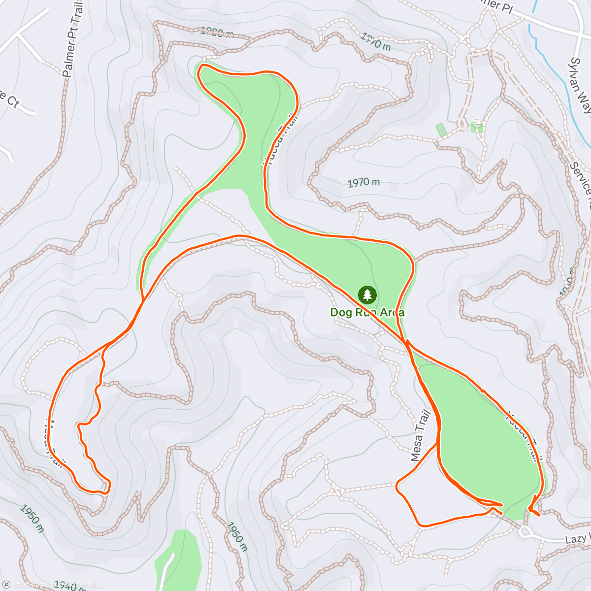 Map of the activity, Lunch Walk