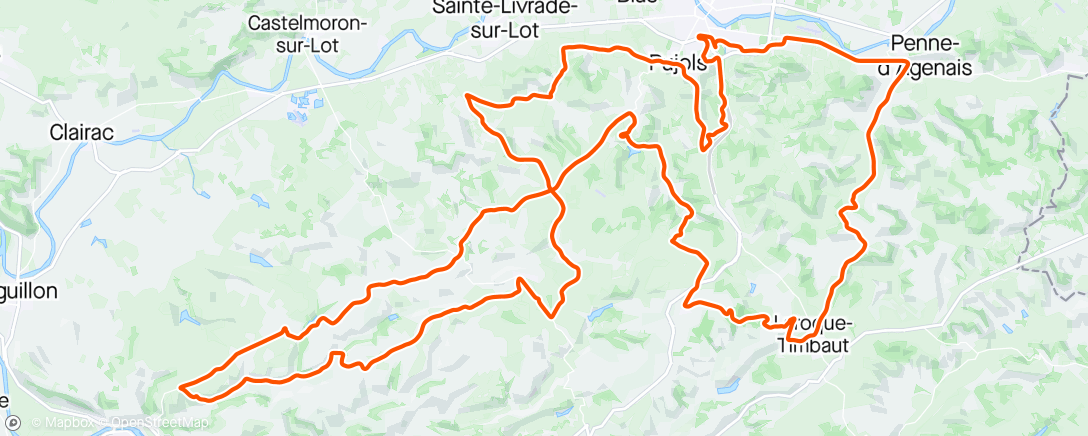 Map of the activity, Défi 47 #130km