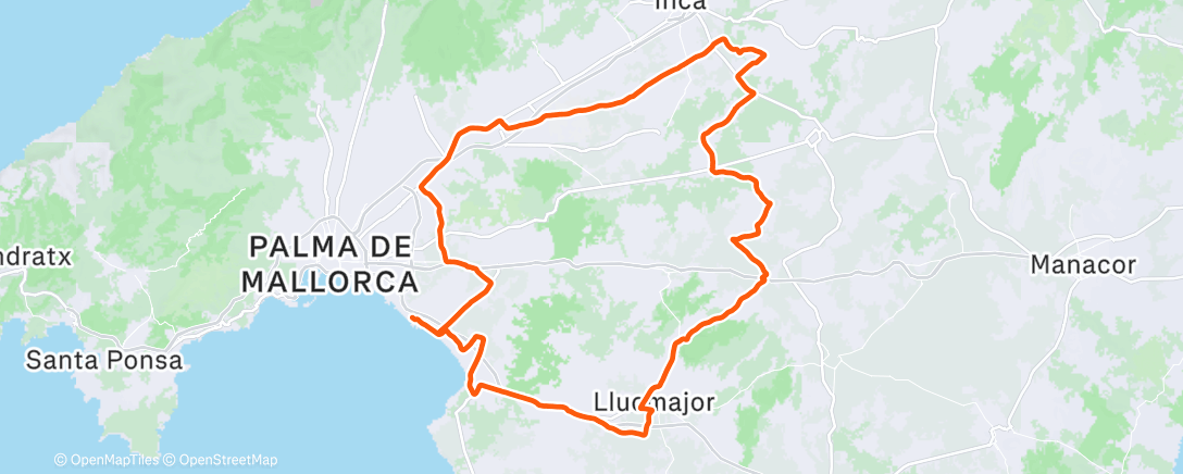 Map of the activity, Morning Ride