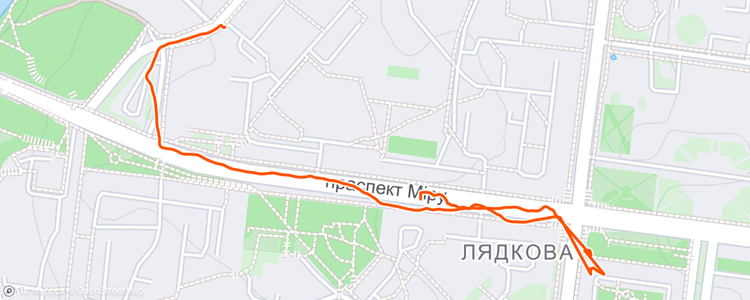 Mapa da atividade, Вечерняя прогулка