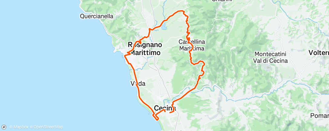 Map of the activity, Riparbella - Castellina - Giunca