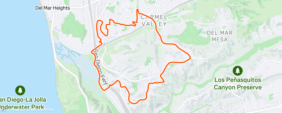 Map of the activity, Night Run