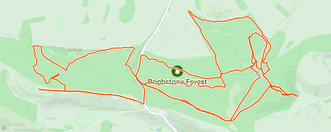Map of the activity, Bodyboard down Compton then ebike cheating in Brighstone 😂🤦