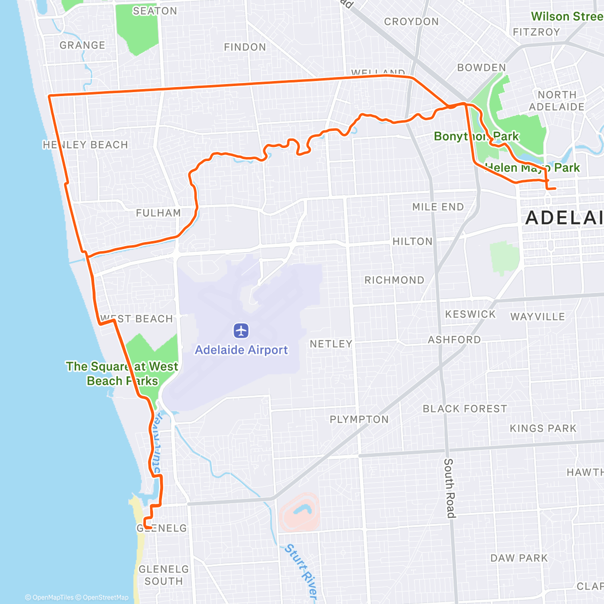 Map of the activity, Beach loop roll with JetBlack boys - cruise & coffee