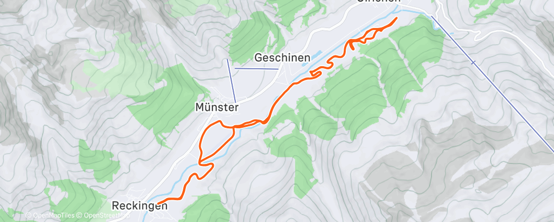 Map of the activity, Mit em Brudi i de Spur