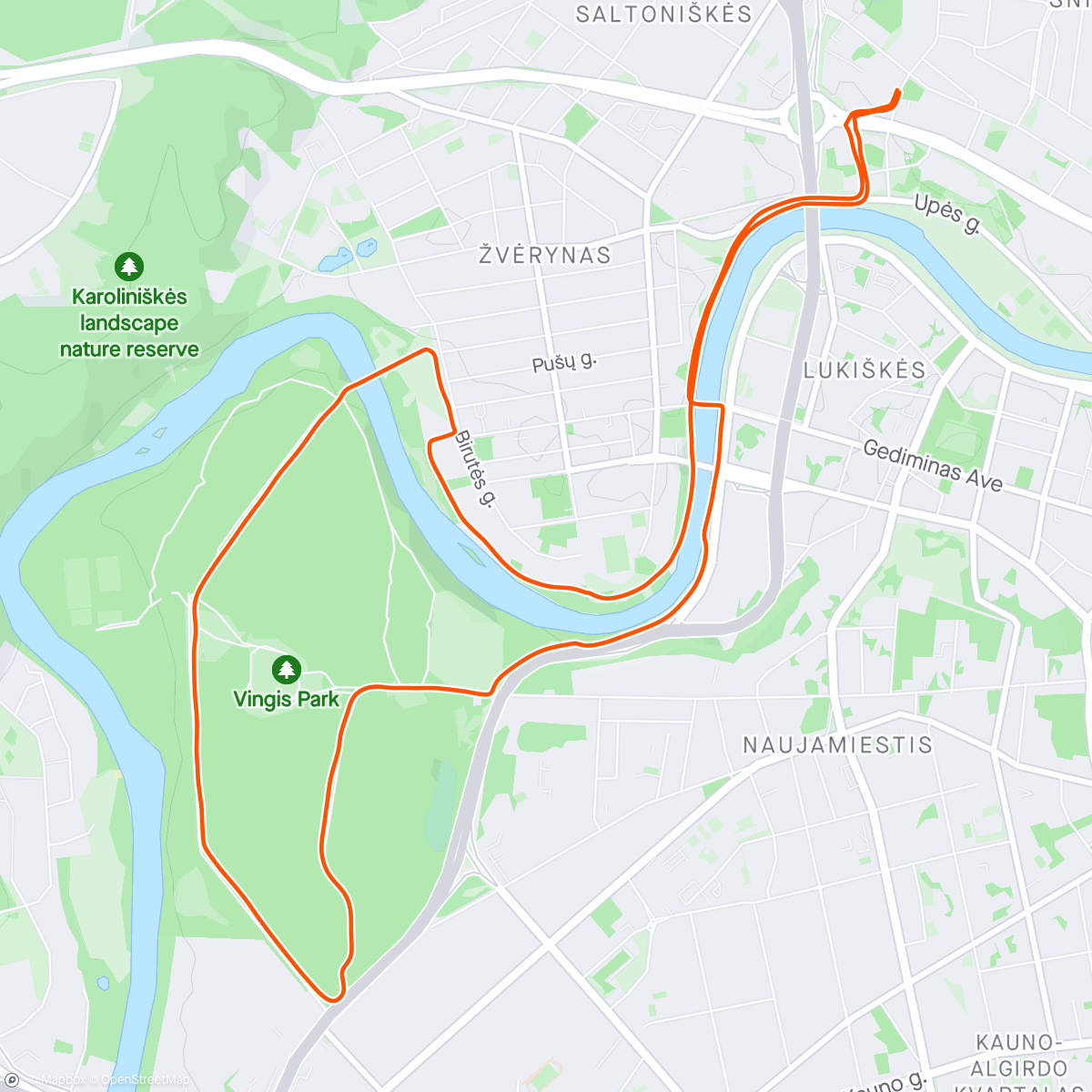 Map of the activity, Kai Nebeturi Ko Prarast Run