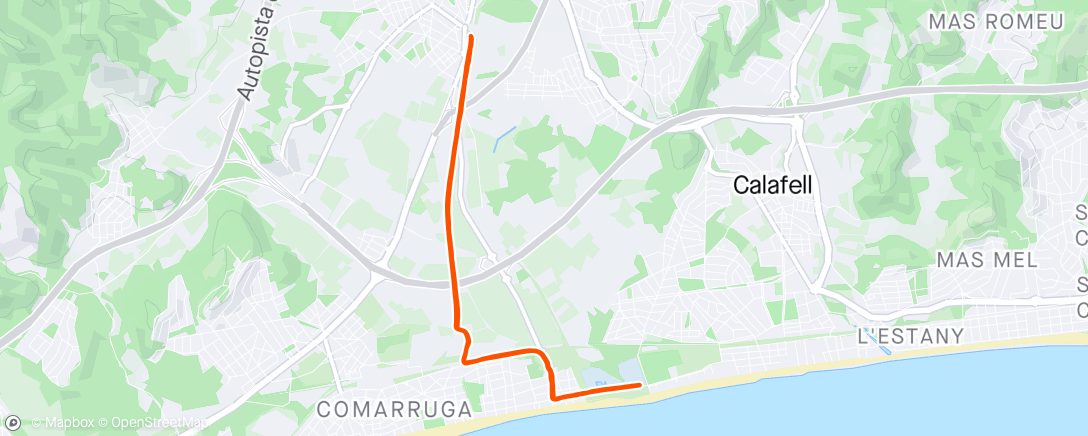Map of the activity, 10km