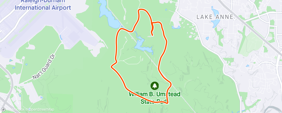 Map of the activity, Post Race Shake