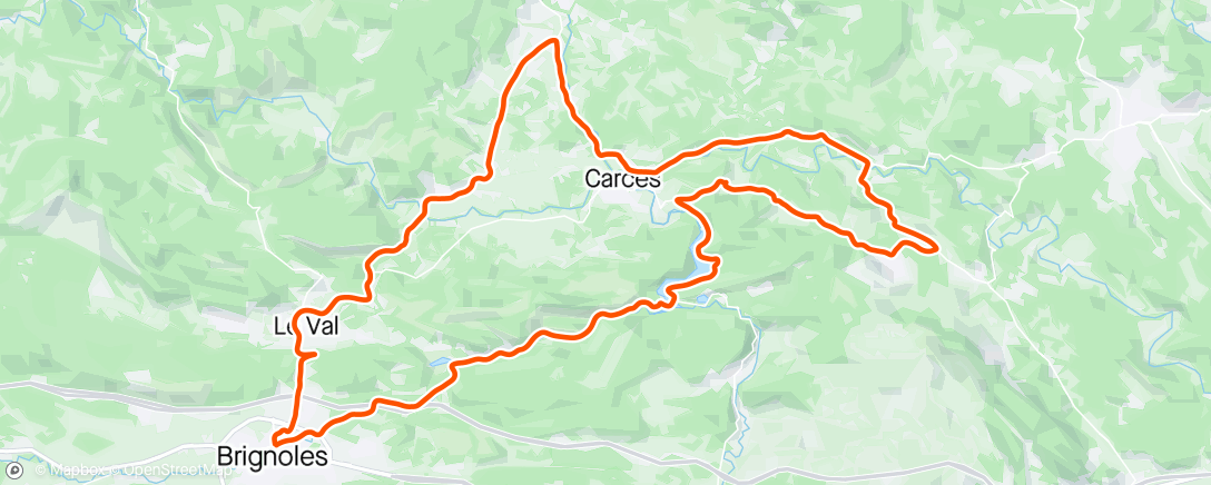 Map of the activity, Brignoles, Le Thoronet, Cotignac