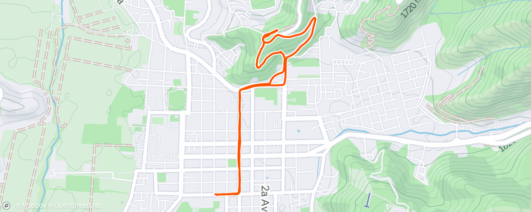 Map of the activity, Morning Run