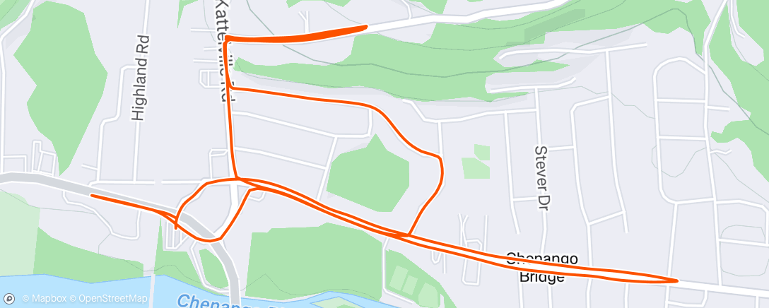 Map of the activity, Evening Run