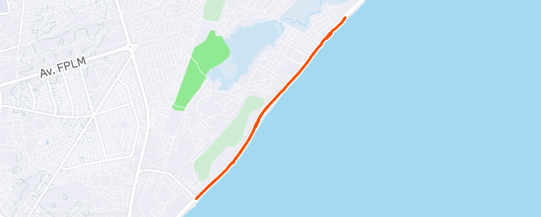 Map of the activity, Beach sesh  (bit hot)