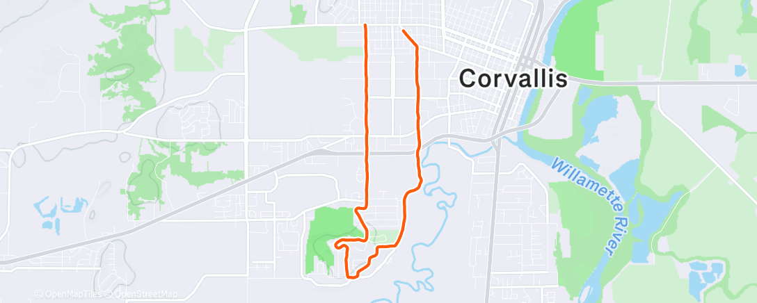 Map of the activity, Morning Run