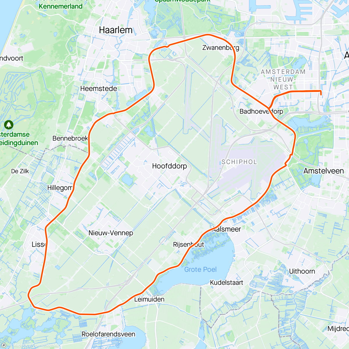 「Rondje Ringvaart」活動的地圖