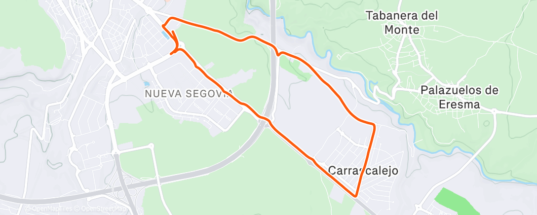 Map of the activity, Carrerita de Mañanabuena con Sori