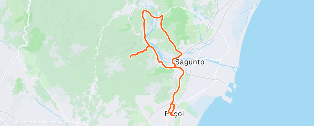 Map of the activity, Afternoon Ride