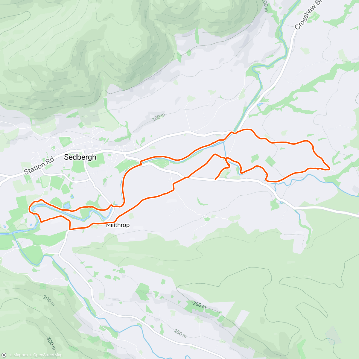 Map of the activity, Afternoon Trail Run